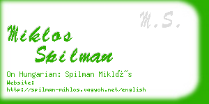 miklos spilman business card
